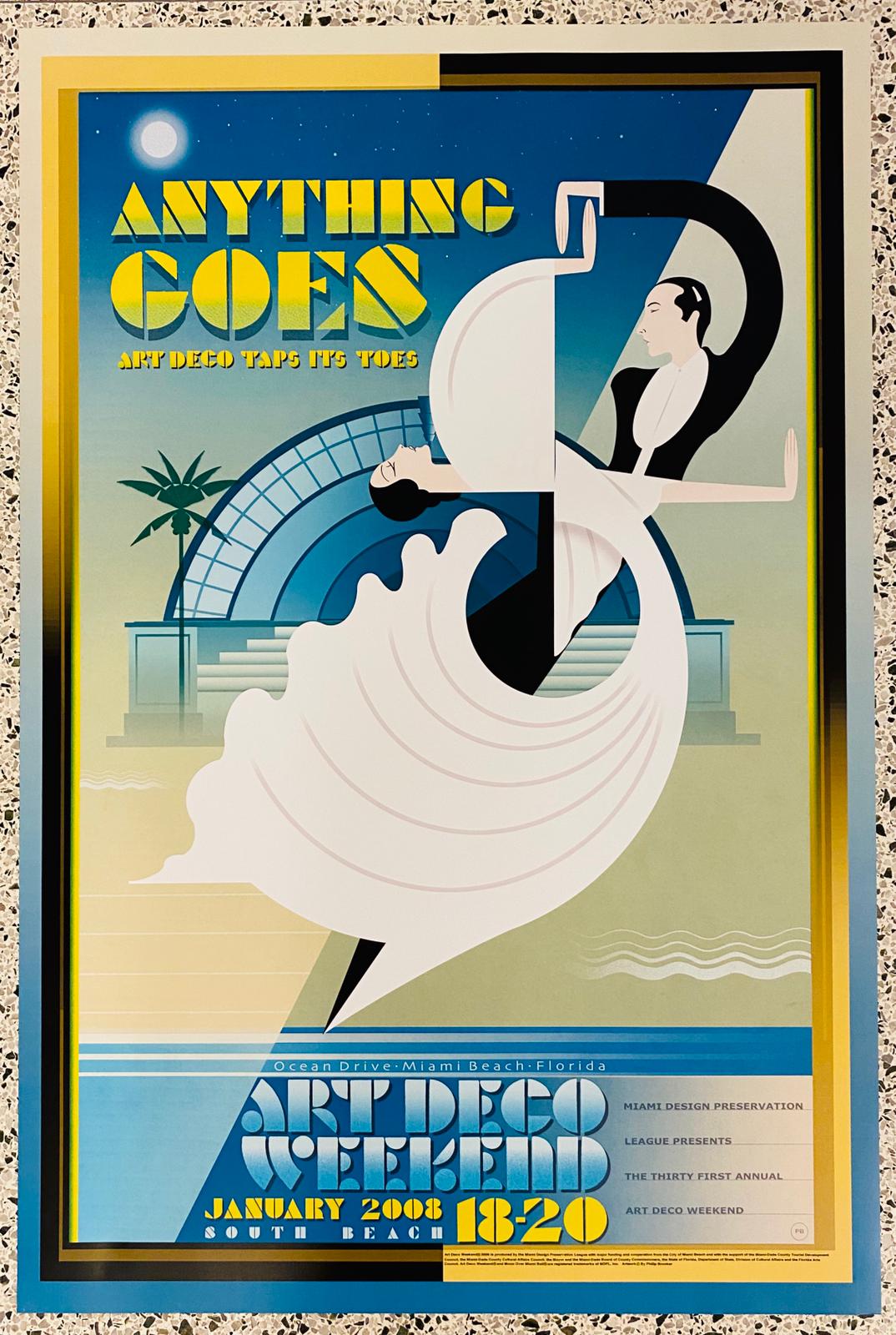 2008 Art Deco Weekend Poster – Anything Goes – Art Deco Taps its Toes ...