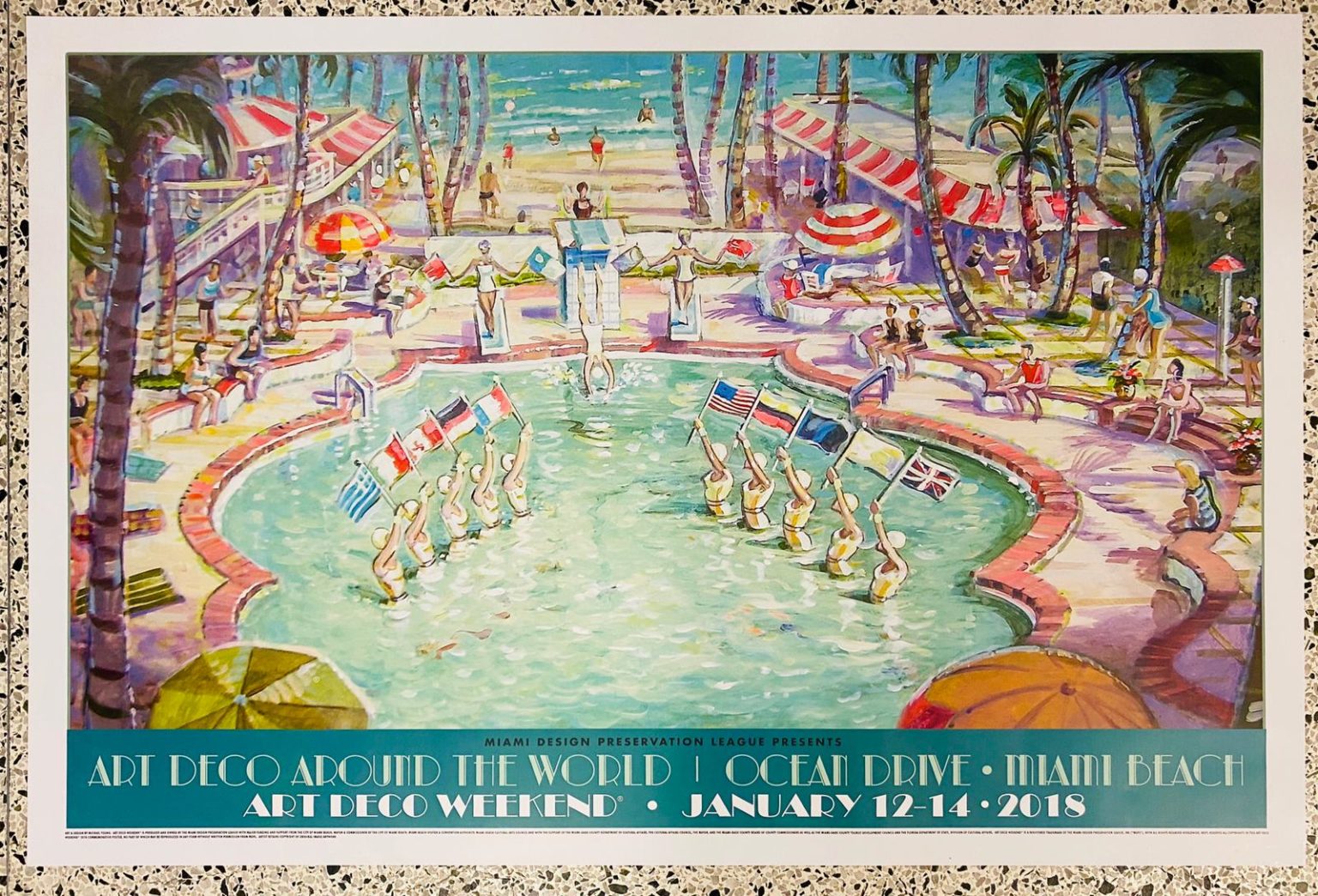 2018 Art Deco Weekend Poster Art Deco Around the World Miami Design