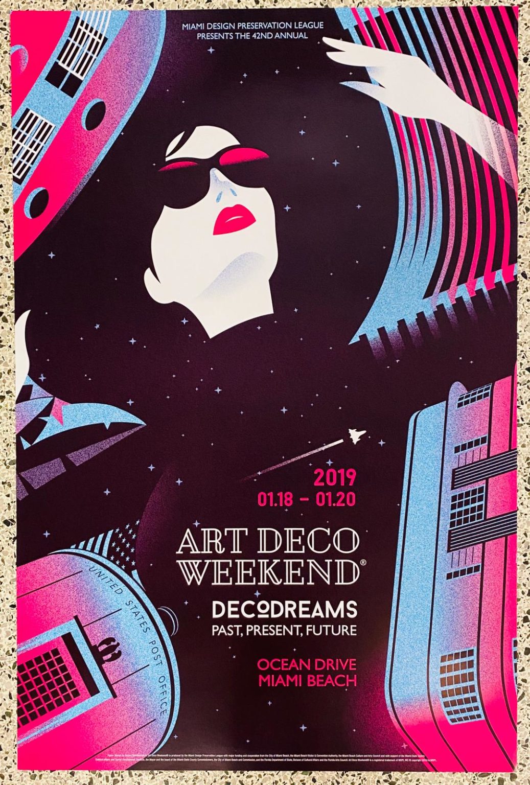 2019 Art Deco Weekend Poster Deco Dreams Past, Present and Future