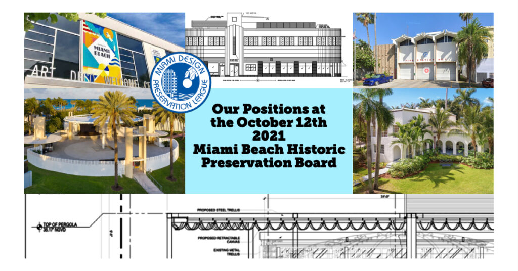 Our Positions at the October 12th 2021 Historic Preservation Board