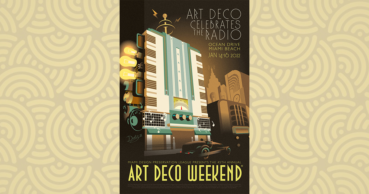 Introducing the Official 2022 Art Deco Weekend® Poster Miami Design
