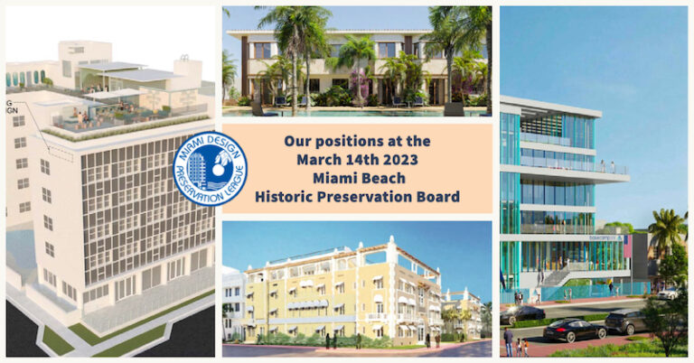 Our Positions at the Mar 14 2023 Historic Preservation Board