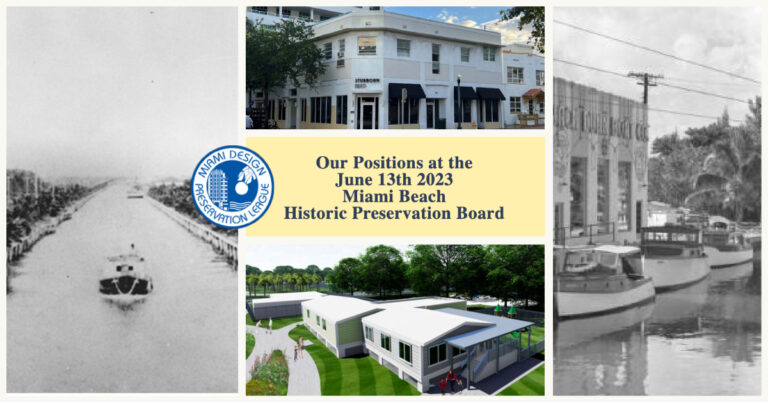 Our positions at the June 13th, 2023 Historic Preservation Board
